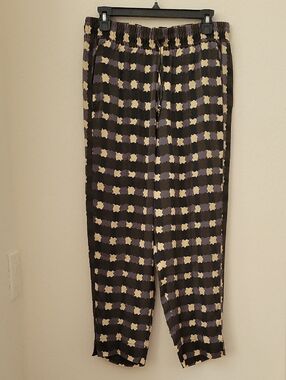 Tucker The Julia Pant, Stretch Silk, Cropped Pants, M, EUC